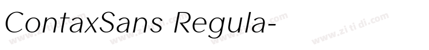 ContaxSans Regula字体转换